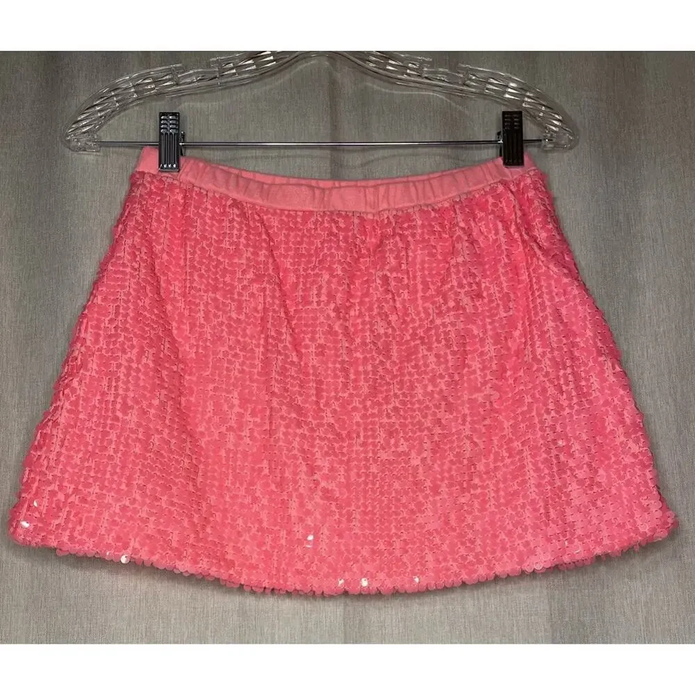 Old Navy Girls Hot Pink Sequin Skort - Size XL (14) - Barbie/Dance